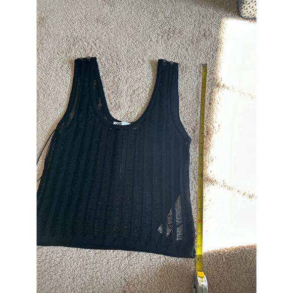 Zara black see-through tank top, size S - Picture 8 of 11